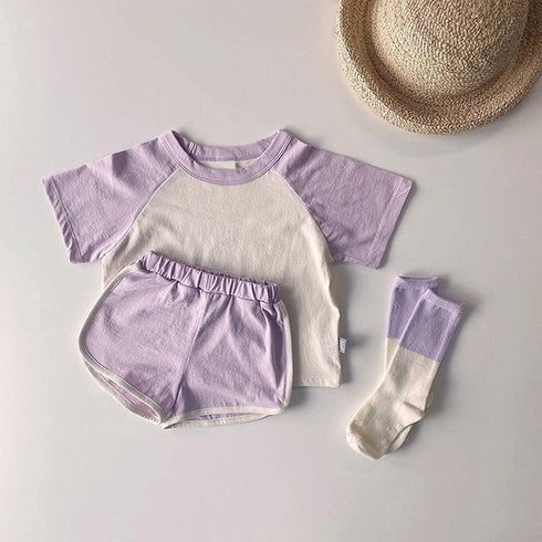 Summer Sportswear Two Piece Short Sleeve T-shirt